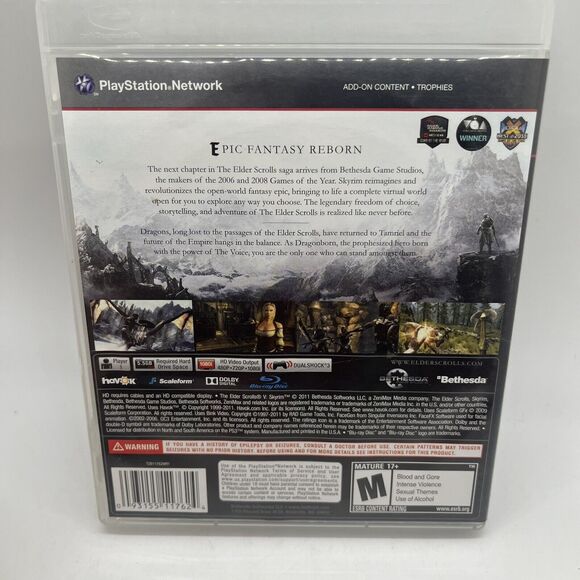 PlayStation 3 PS3 Game The Elder Scrolls V Skyrim CIB Complete With Map - Tested - Picture 3 of 9